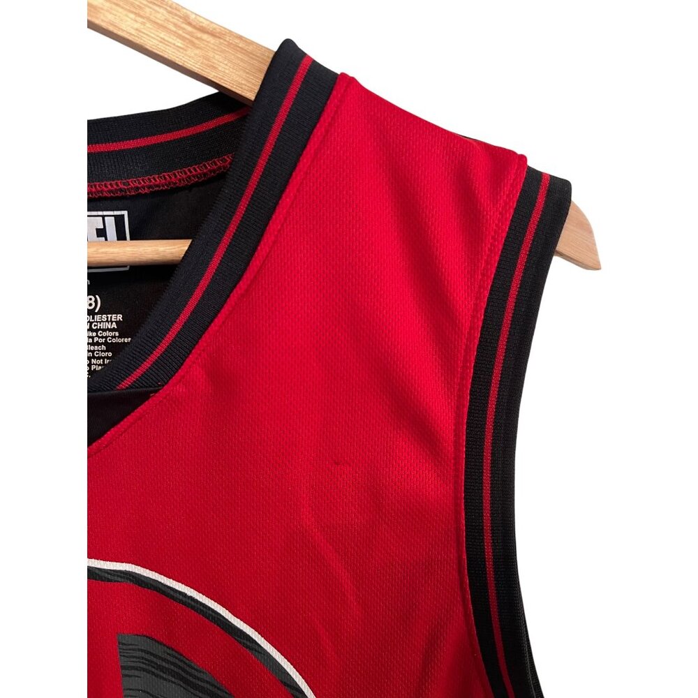 Marvel Deadpool Sleeveless Jersey Red, Black V-Neck Tank Top Men's Size XL - Picture 2 of 4